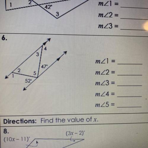 Find all missing angles.

M<1 =
M<2=
M<3=
M<4=
M<5=
Can somebody help me!!