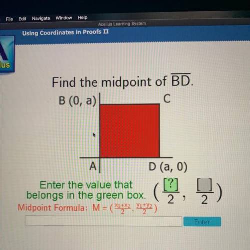 Please help me I really need it Find the midpoint of BD.