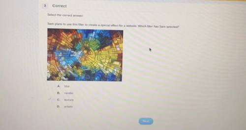 Sam plans to use the image above for the right answer