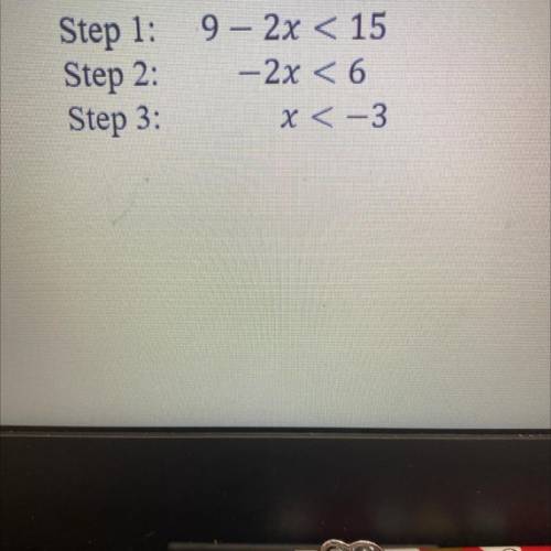 An algebra I student solved the following inequality.if their work is correct draw a smiley face.if