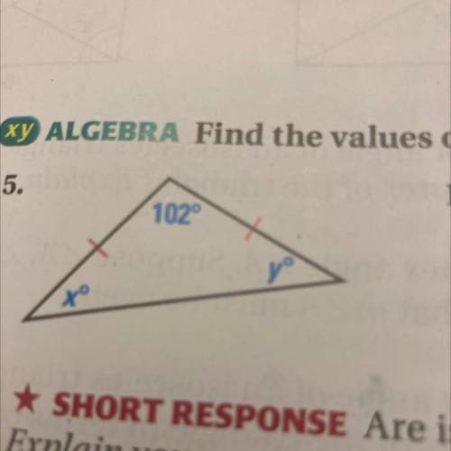 Help ASAP!!!Find the value of x and y