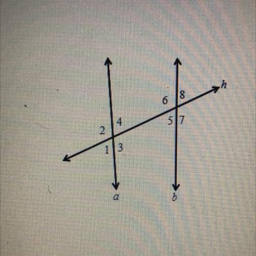Find the corresponding angles, alternate interior angles, and alternate exterior angles .