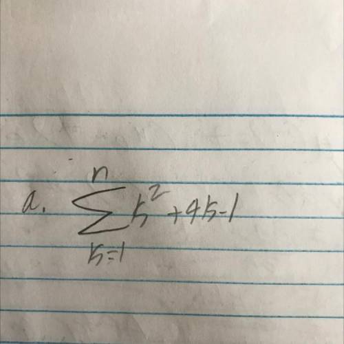 Precalc sequence sum, please help me. How do I find the sum of the sequence in the picture posted?