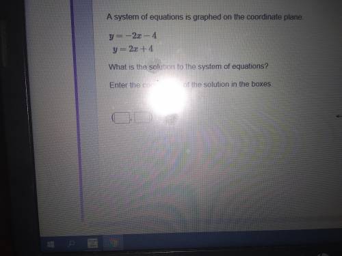 What is the solution to the system of equation?