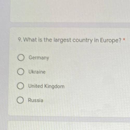 What is the largest country in Europe?