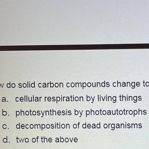 How do solid carbon compounds change to carbon dioxide in the atmosphere during the carbon cycle?