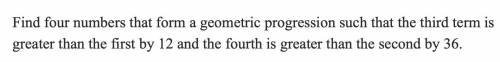 Find the terms of this geometric sequence