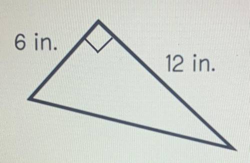 Find the missing side length of the right triangle below.