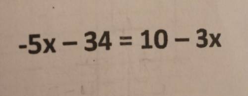 Solve the equation to Find the value of x