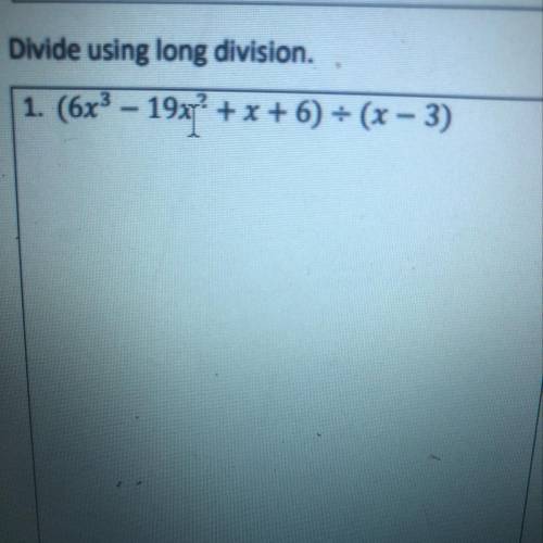 Can y’all help me on doing Polynomial long division?
