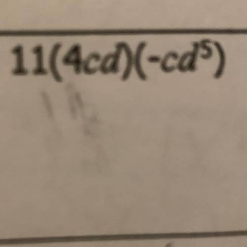 Can someone solve this for me using the multiplying monomials process?