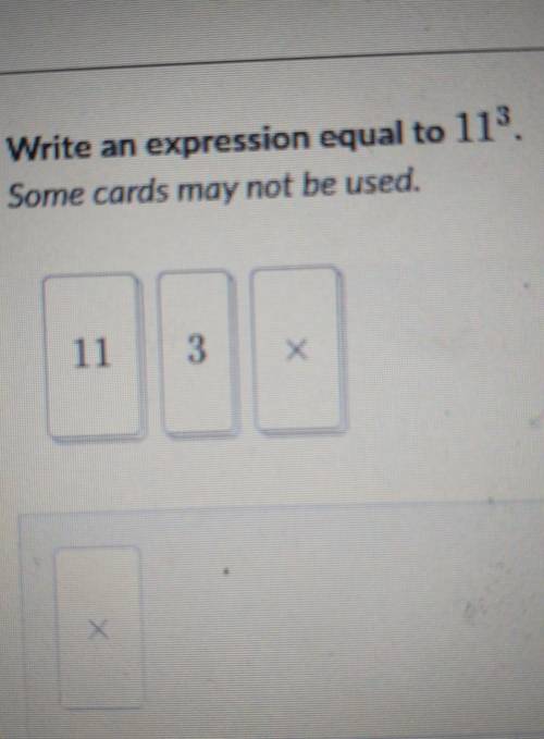 Write an expression equal to 11³