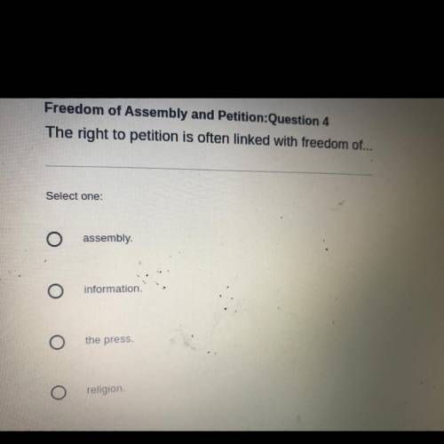 Help
The right to petition is often linked with freedom of...