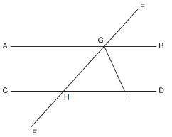 In the diagram below, EF intersects AB and CD at G and H, respectively. GI is drawn such that GH ≅