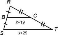 Solve for x.
Question 2 options:
A) –8 
B) –9 
C) 9 
D) 8
