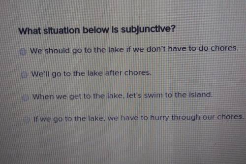 What situation below is subjunctive