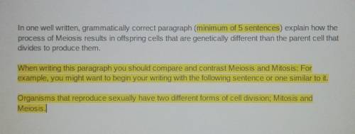 How does the process of Meiosis results in offspring cells that are genetically different than the