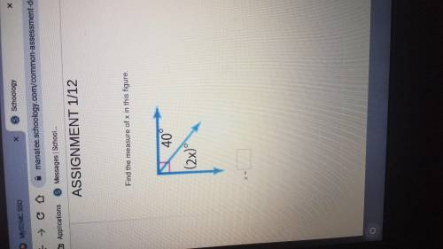 How do I find the measure of an x 
in a angle figure