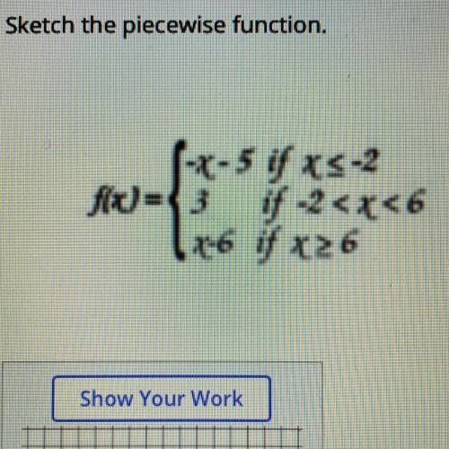 Sketch the piecewise function shown in the picture. Where is the graph increasing, decreasing, and