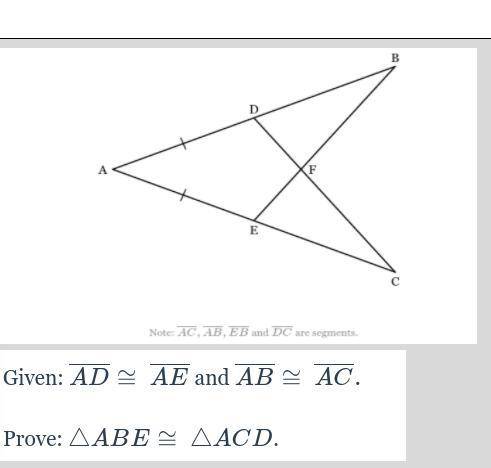 What would be the statements and reasons for this congruent triangle proof?