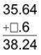 When adding 35.64 to a certain number, the sum is 38.24, as seen below. What number should go in th
