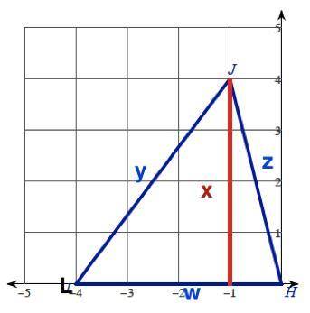 The red line in the figure is an altitude of triangle HJL. Using right angle trig and properties of