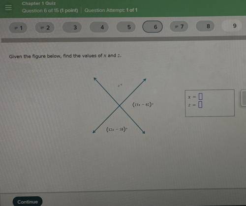 What are the values of X and Z.