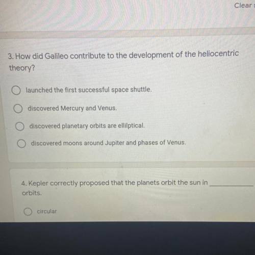 HELP!

How did Galileo contribute to the development of the heliocentric theory?
- launched the fi