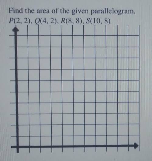 Find the area of the given parallelogram.