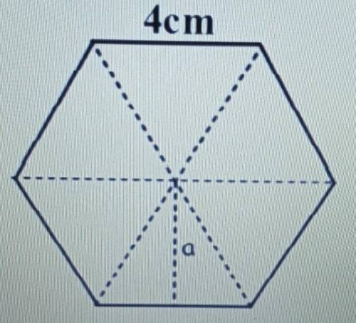 Find the area of a regular hexagon with side length of 4 cm. Leave your answer in simplest radical
