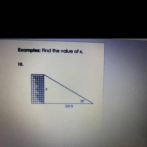 Examples: Find the value of x.