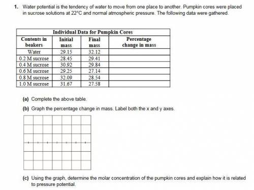 Please help - AP Bio

Water potential is the tendency of water to move from one place to another.