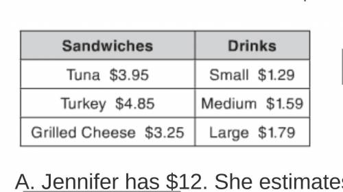 Louis has $11. What are two different combinations of a sandwich and a drink that he can buy and st