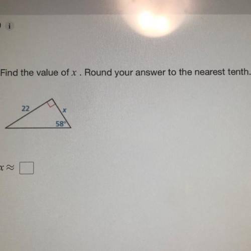 Find the value of x. Round your answer to the nearest tenth
