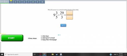 Common Core Sheets

Advertisement:
1
2
3
4
5
6
7
8
9
10
Write the answer as a mixed number fractio