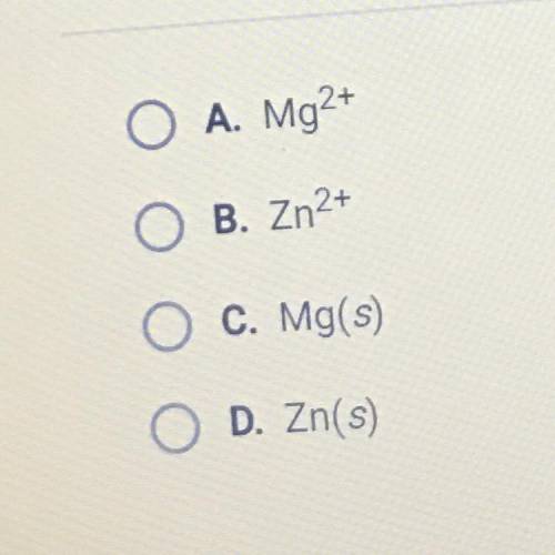 What would be the anode
a magnesium and zinc galvanic cell?