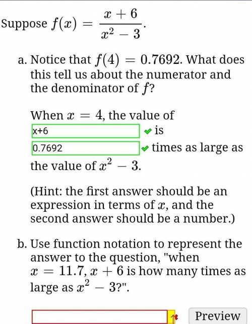 Use function notation to represent the answer to the question, when x=11.7, x+6 is how many times