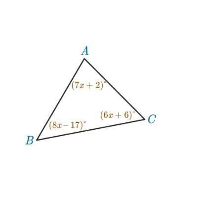 Order the lengths of the sides in the given figure from least to greatest.

AC, AB, BC
BC, AB, AC
