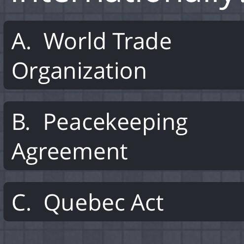 Which trade organization is Canada involved in which has increased trade internationally ?