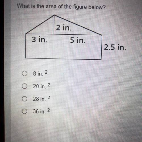 What is the area of the figure below??? Giving first answer brainliest as long as they have an expl