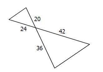 Determine how, if possible, the triangles are similar. PLS SOLVE ASAP