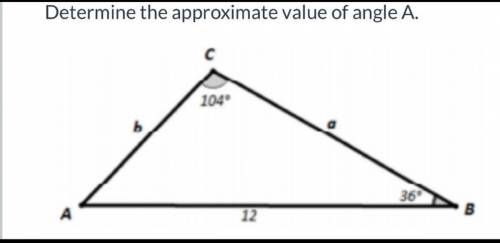 HELP QUICK!Determine the approximate VALUE (NOT DEGREES)of side a.
