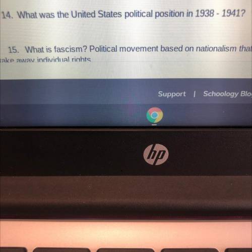 14. What was the United States political position in 1938 - 1941?