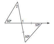 Find the measure of angle 2.
a. 35
b. 40
c. 50
