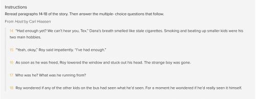 In paragraph 15, how does Roy end the conflict with Dana?

Answer choices for the above question
A