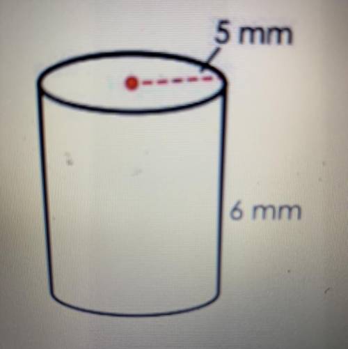 Find the volume of the cylinder. Use 3.14 for Pi, and round your answer to the nearest tenth.

1.