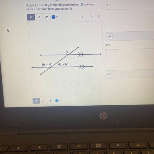 Solve for x and y and explain