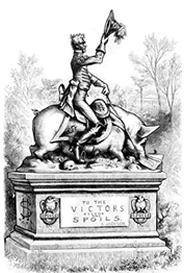 Which political party most likely approved of this cartoon depicting Jackson as a statue atop a pig