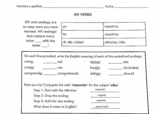 Please hurry I need help in spanishplease fill in the blanks