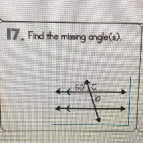17. Find the missing angle(s).
soto
\b
Omg pls hurry I need help